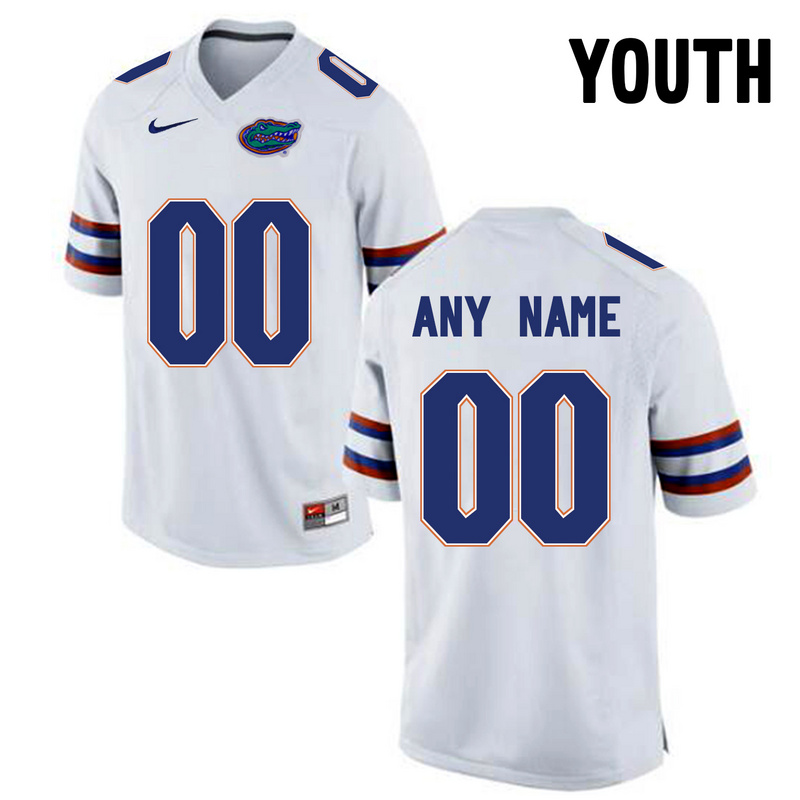 Youth Florida Gators Customized College Football Jersey  White->new york knicks->NBA Jersey